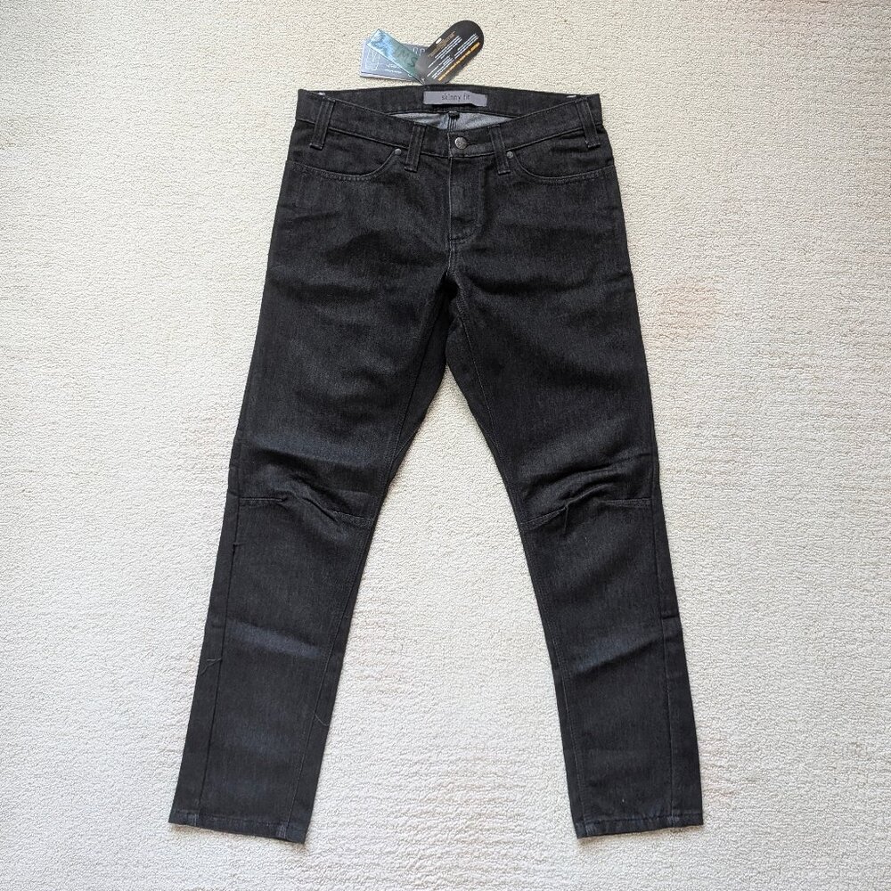 NEW Swrve Cordura Skinny Fit Jeans 32 33 x 30 29 Black Cycling bike Pants NWT